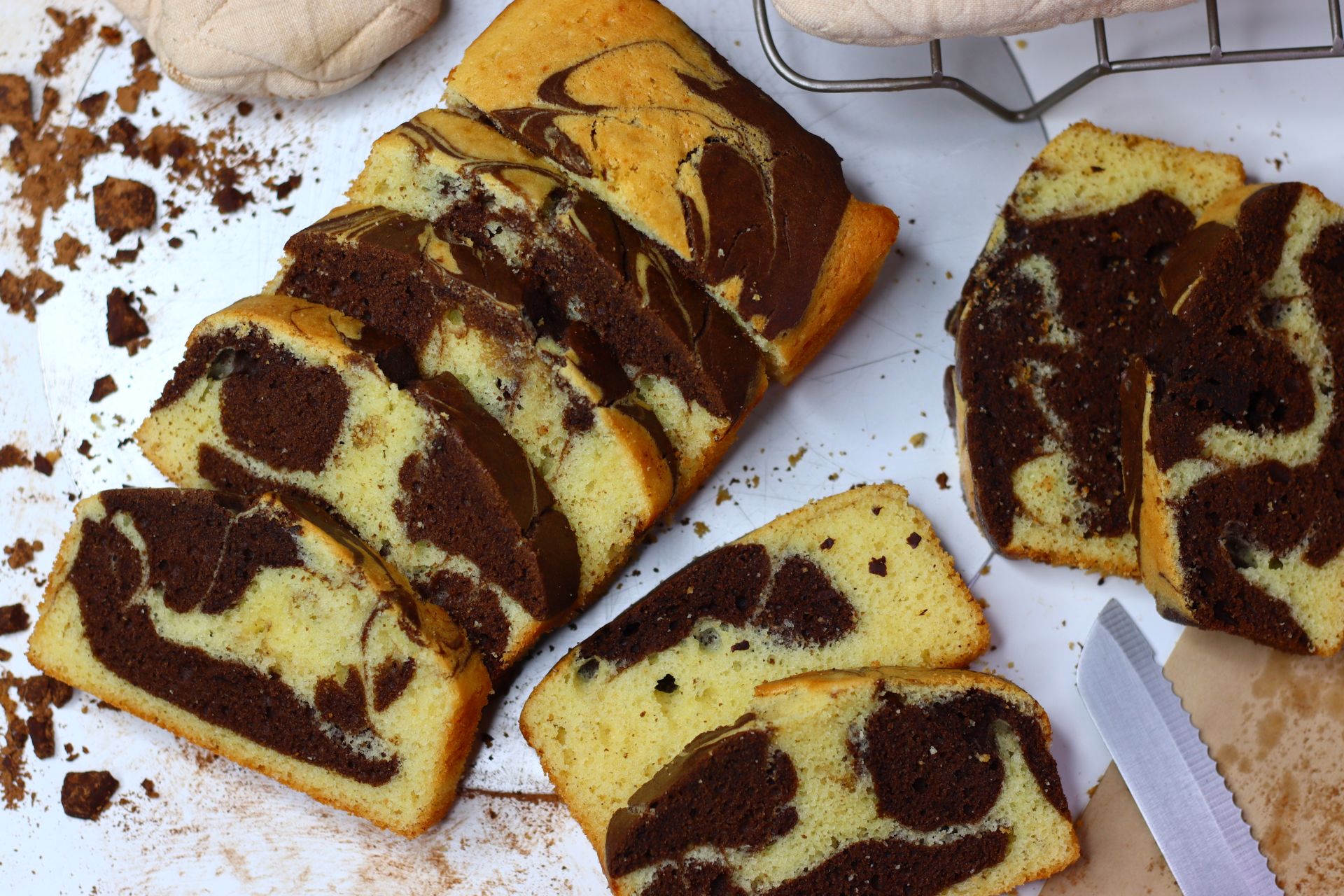 reteta chec marmorat cu cacao